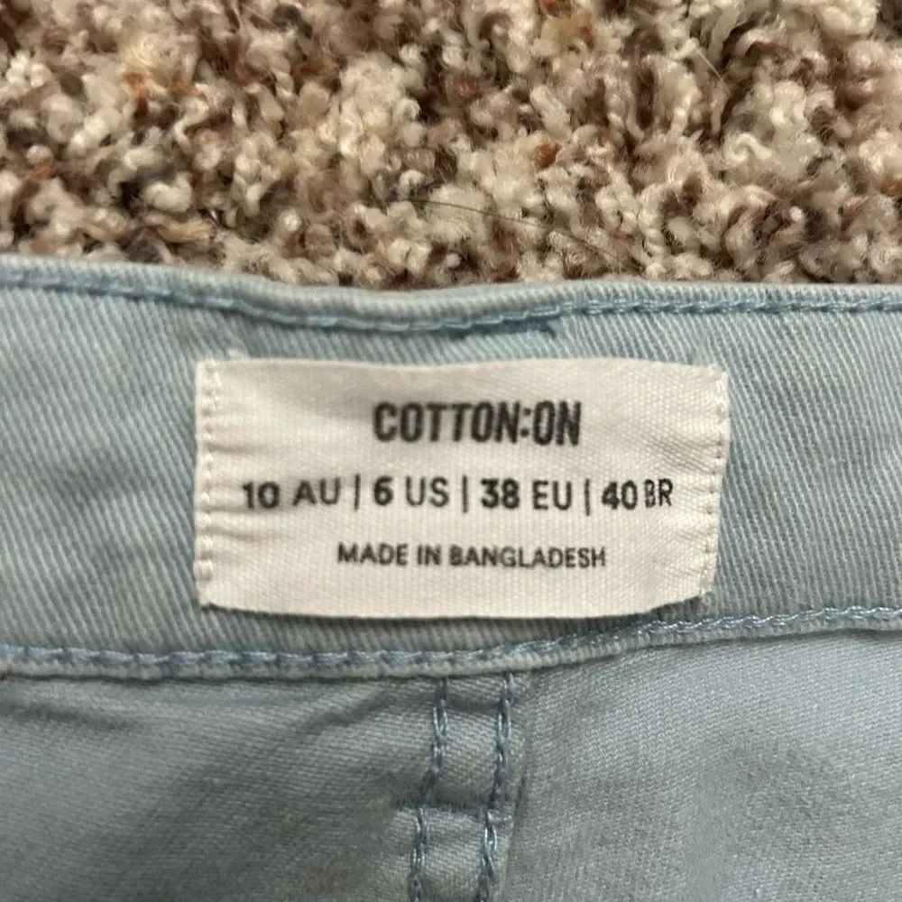 Cotton On Women’s Light Blue Cotton Flare Leg Pants Size 6 - Picture 3 of 13